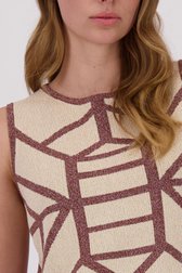 Pull sans manches rose-brun avec glitter de D'Auvry pour Femmes