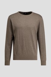 Photo produit 1 de Pull taupe en coton à col rond de Dansaert Blue pour Hommes
