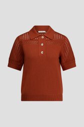 Photo produit 1 de Pull terracotta avec fin motif ajouré de Liberty Loving nature pour Femmes