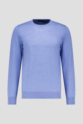 Pull tricot fin bleu clair à col rond de Dansaert Black pour Hommes