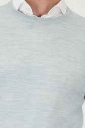 Pull tricot fin vert clair à col rond de Dansaert Black pour Hommes