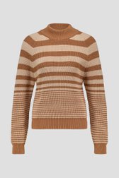 Pull tricoté beige-marron de AC by Annelien Coorevits pour Femmes