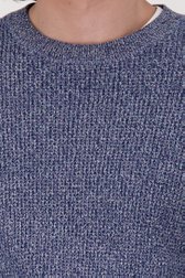Pull tricoté bleu mélangé de Ravøtt pour Hommes