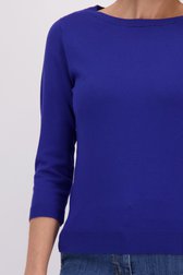 Détail de Pull tricoté bleu roi de Claude Arielle pour Femmes
