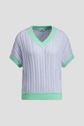 Photo produit 1 de Pull tricoté bleu-vert de Libelle pour Femmes