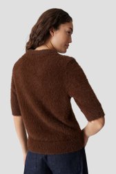 Le dos de Pull tricoté brun doux de Opus pour Femmes