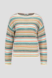 Pull tricoté multicolore à encolure ronde de Libelle pour Femmes