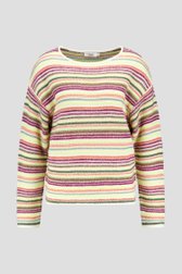 Pull tricoté multicolore à encolure ronde de Libelle pour Femmes