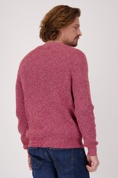 Pull tricoté rouge mélangé de Ravøtt pour Hommes