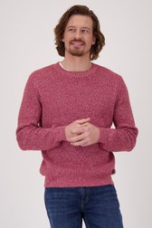 Pull tricoté rouge mélangé de Ravøtt pour Hommes