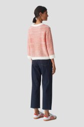 Pull tricoté rouge-rose avec laine et mohair de Opus pour Femmes