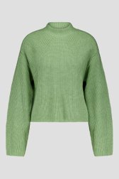 Pull tricoté vert clair à manches amples de Louise pour Femmes