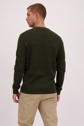 Le dos de Pull tricoté vert foncé à texture de Only & Sons pour Hommes