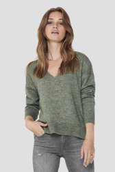 Le devant de Pull tricoté vert de JDY pour Femmes