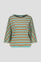 Pull turquoise avec imprimé de Libelle pour Femmes