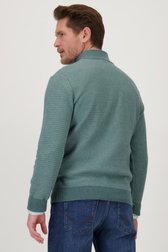 Pull vert à col zippé de Dansaert Blue pour Hommes