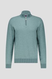 Pull vert à col zippé de Dansaert Blue pour Hommes