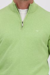 Détail de Pull vert à col zippé de Dansaert Blue pour Hommes