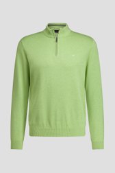 Photo produit 2 de Pull vert à col zippé de Dansaert Blue pour Hommes