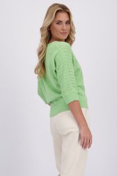 Le dos de Pull vert à manches trois-quarts de Libelle pour Femmes