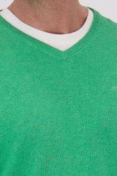 Pull vert avec col en V de Dansaert Blue pour Hommes