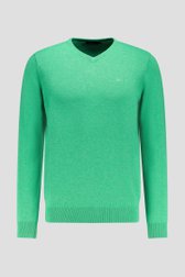 Pull vert avec col en V de Dansaert Blue pour Hommes