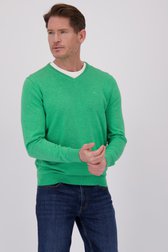 Pull vert avec col en V de Dansaert Blue pour Hommes
