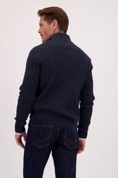 Le dos de Pull vert avec encolure haute de Dansaert Blue pour Hommes