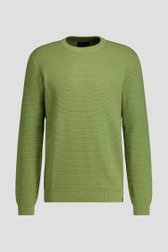 Photo produit 1 de Pull vert avec rayures tricotées de Ravøtt pour Hommes