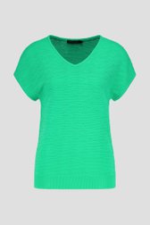 Pull vert avec structure ondulée de Claude Arielle pour Femmes