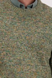 Détail de Pull vert chiné à encolure ronde de Bluefields pour Hommes