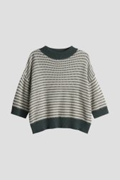 Photo produit 1 de Pull vert chiné en maille jacquard de Opus pour Femmes