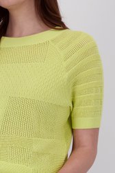 Pull vert citron à motif ajouré de Libelle pour Femmes