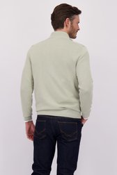 Le dos de Pull vert clair à col zippé de Michaelis pour Hommes