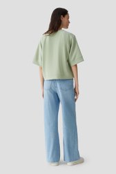 Pull vert clair à manches mi-longues de Opus pour Femmes
