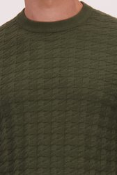 Détail de Pull vert en coton de Casual Five pour Hommes