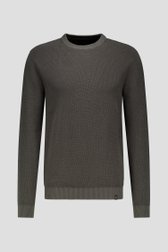 Photo produit 1 de Pull vert foncé à col rond de Ravøtt pour Hommes