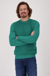 Pull vert foncé à encolure ronde  de Ravøtt pour Hommes
