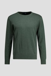Photo produit 1 de Pull vert foncé en coton à col rond de Dansaert Blue pour Hommes