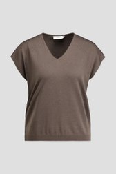 Photo produit 1 de Pull vert foncé en laine à manches courtes de Liberty Island pour Femmes