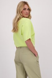 Le dos de Pull vert lime à col en V de Libelle pour Femmes