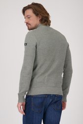 Pull vert mélangé avec fermeture zippée de Bluefields pour Hommes