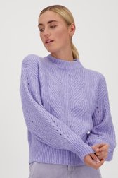 Pull violet à manches larges de Opus pour Femmes