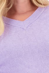 Détail de Pull violet clair avec col en V de Liberty Loving nature pour Femmes