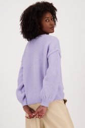 Pull violet clair avec manches ballon de Louise pour Femmes