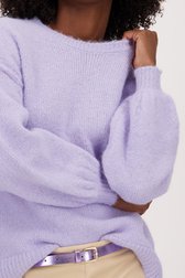 Pull violet clair avec manches ballon de Louise pour Femmes