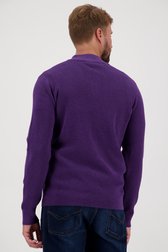 Pull violet foncé à col montant de Dansaert Blue pour Hommes