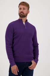 Pull violet foncé à col montant de Dansaert Blue pour Hommes