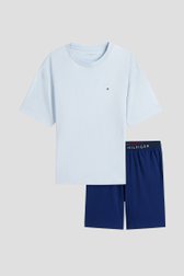 Photo produit 1 de Pyjama avec T-shirt bleu et short bleu marine de Tommy Hilfiger pour Hommes