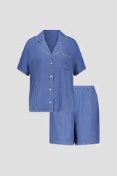 Pyjama bleu avec short de Liberty Island pour Femmes